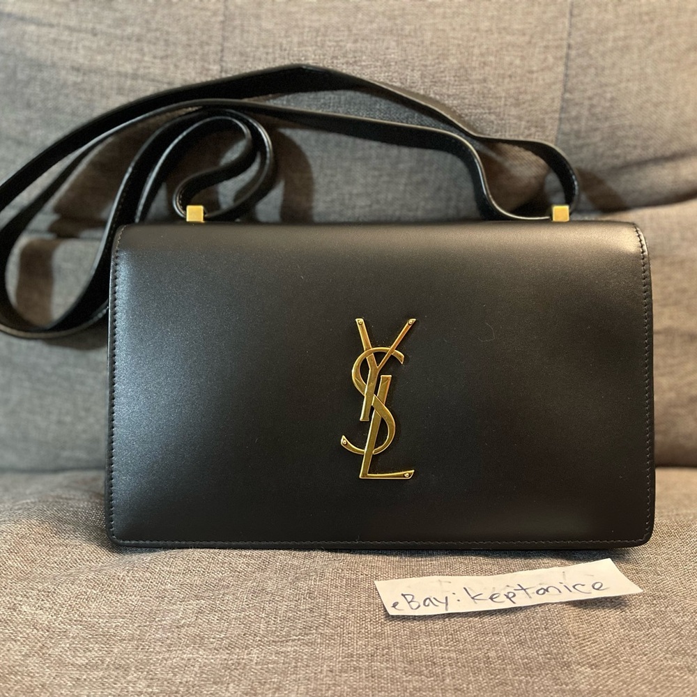 Yves Saint Laurent Dylan Handbag Purse Boston Lux Black Crossbody YSL Shoulder
